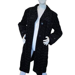 Vintage Y2K MIX IT Long Black Coat sz XL